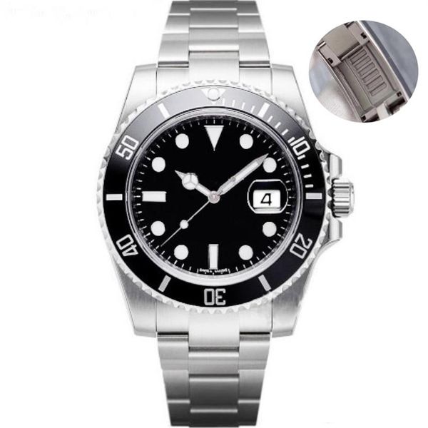 

mens sports watch 40mm ceramic green frame mechanical 2813 automatic 316l sliding clasp watch diving luminous mens watch307e, Slivery;brown