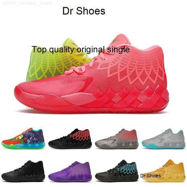 

basketball shoes city sneakers red blast queen lamelo ball mb.01 rick and mortys not from here