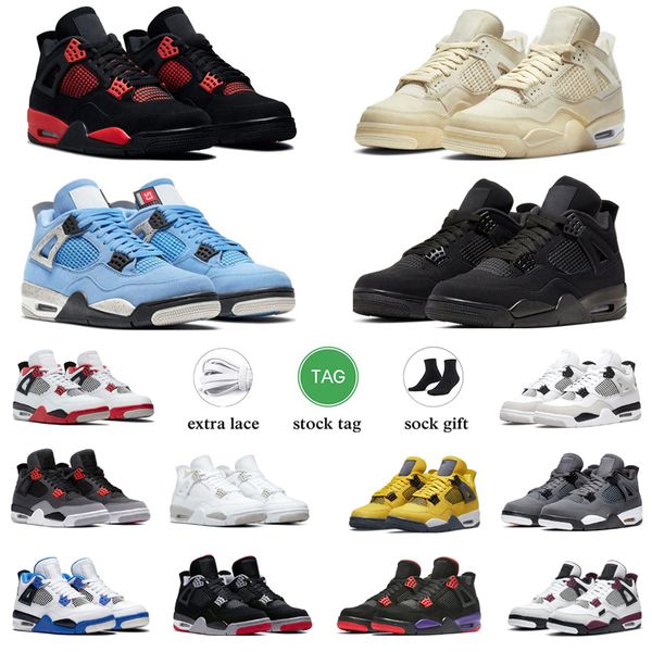 

jumpman 4 retro men basketball shoes 4s black cat unc bred womens university blue the cactus white grey pure royalty men sport sneakers