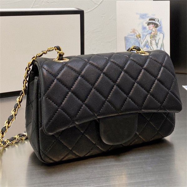 

womens designer 7a classic flap chain shoulder bag women caviar grain cowhide leather fashion handbag bags cross body