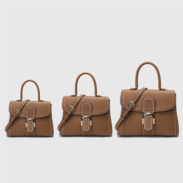 

bags handbags delv belgium classic leather elegant fashion designer luxury women's saddle diagonal cross 2022 hand sewing handbag women