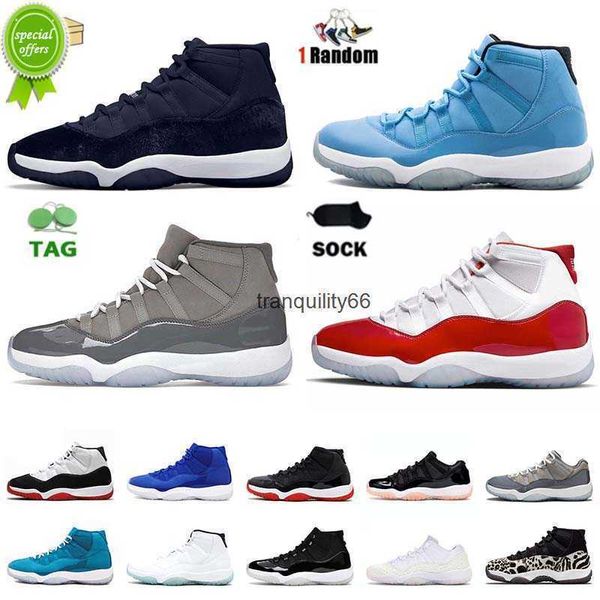 

puff og high og midnight navy 11s basketball shoes men women jumpman 11 offs white bred unc cherry dolphins low bleached coral j11 cool grey, Black