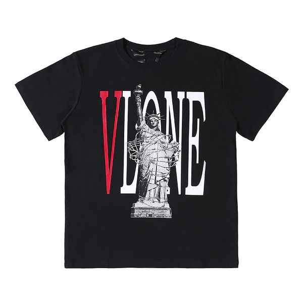 

mens fashion brand t shirt womens printing statue black tees round neck designer size s-xl, White;black