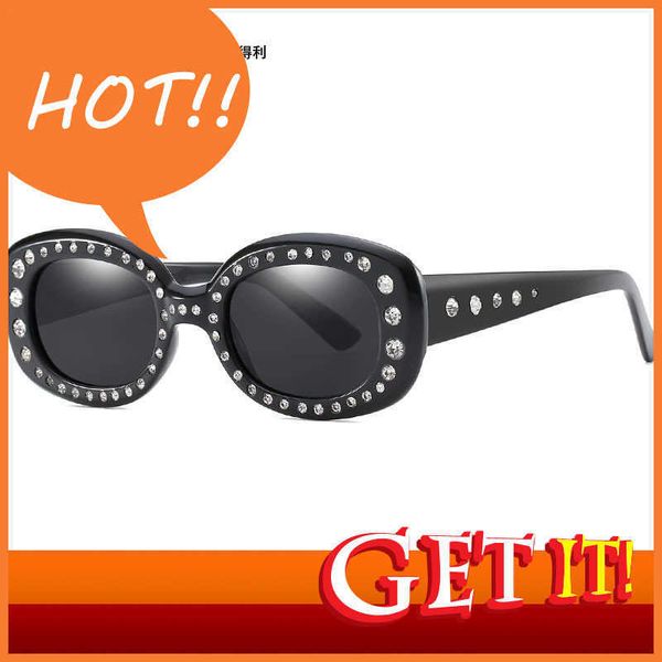 

brand sunglasses retail 2906 plastic diamond rimmed glass small box female uv protection sunglasses uv400 high quality, White;black