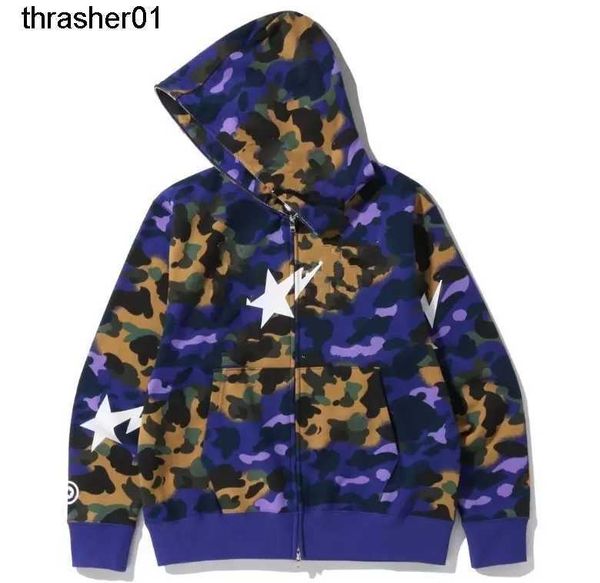 

men's hoodies sweatshirts designer ape hoodies cardigan sweater hip hop jacket fashion brand loose streetwear hoodie, Black