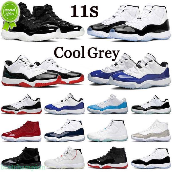 

puff og jumpman 11 basketball shoes men women 11s anniversary bred mens trainers sport sneakers 36-47, Black