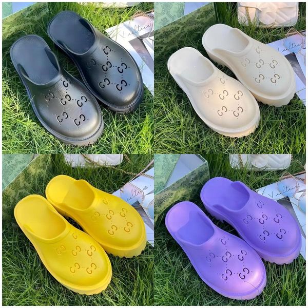 

fashion g mens womens sandals waterproof slippers slide designer luxury flat high heels flip flops embroidered platform rubber sandal leathe, Black