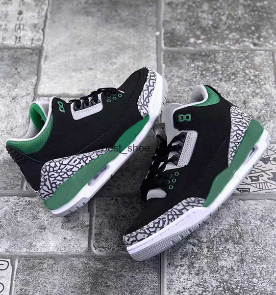

3 pine green mens basketball shoes 3s black cement grey-white men outdoor trainers sports sneakers with ct8532-030