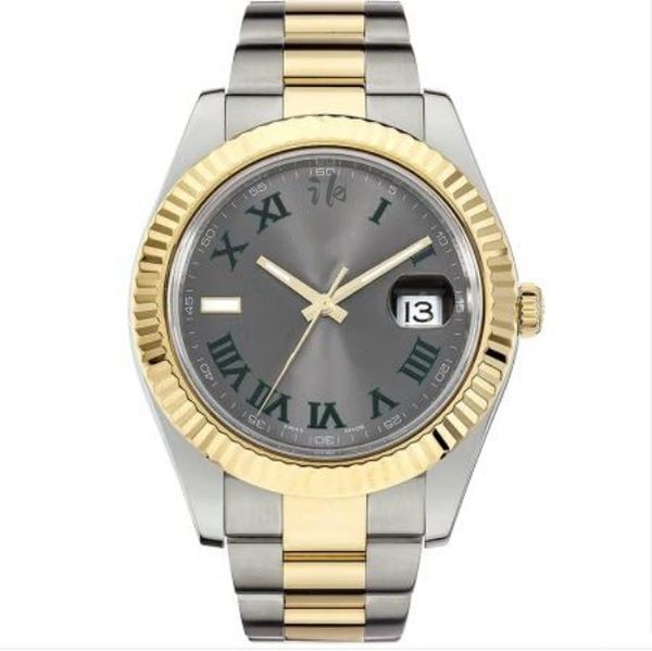 

new arrivals sell classic mechanical man watch automatic stainless steel band watches luxury watch 40mm blue face 233, Slivery;brown