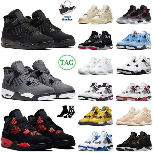 

2023 4 4s basketball shoes men women jumpman 4 red thunder infrared black cat bred university blue sail neon royalty mens trainers sport sne