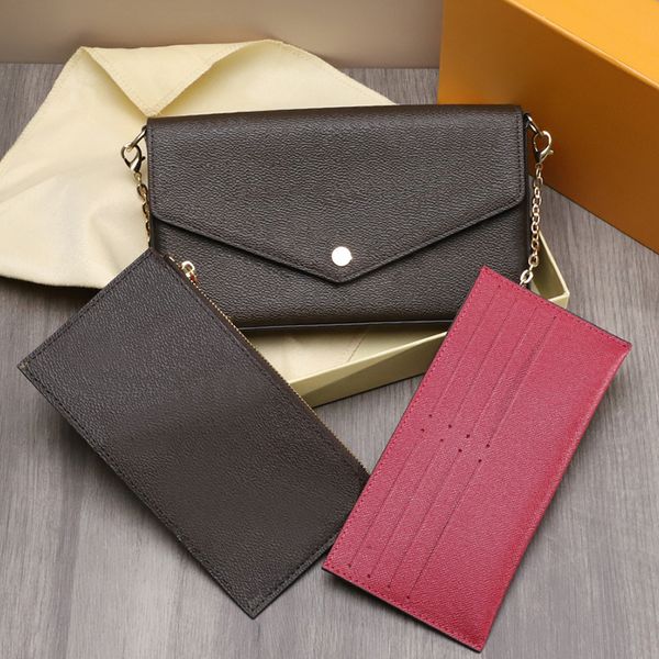 

2022 classic luxury design women shoulder bag ladies pochette felicie chain leather fashion messenger envelope bag with box
