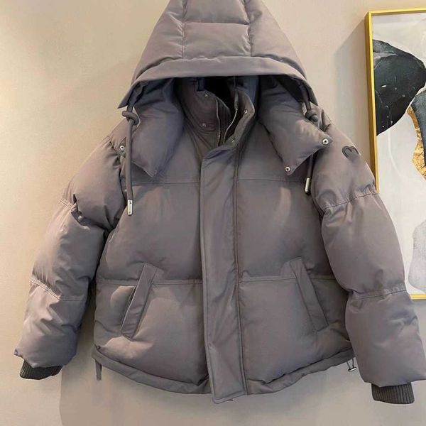 

down jacket coat amii 90 men women simple fashion brand love arc bottom hooded couple short thickened warm couples 22fw casual designer leis, Black