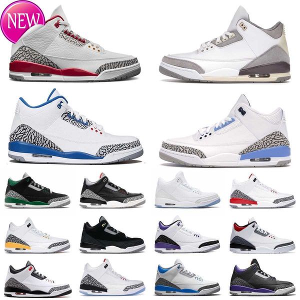 

ognew basketball shoes jumpman 3s pine green racer blue cool grey georgetown medium royal cement throw line red 3 black court purple men