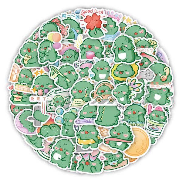 

60pcs cartoon dinosaur stickers non-random for car bike luggage sticker lapskateboard motor water bottle snowboard wall decals kids gifts