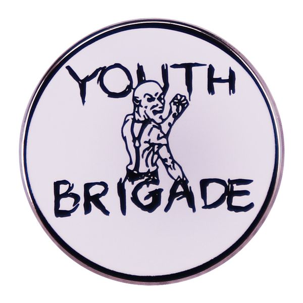 

youth brigade band pin brooch badge backpack decorative metal jewelry, Blue