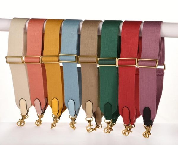 

colorful bag strap large wide canvas fabric strap messenger shoulder bag belt with cowskin leather bags parts accessories 2103028219753, Black