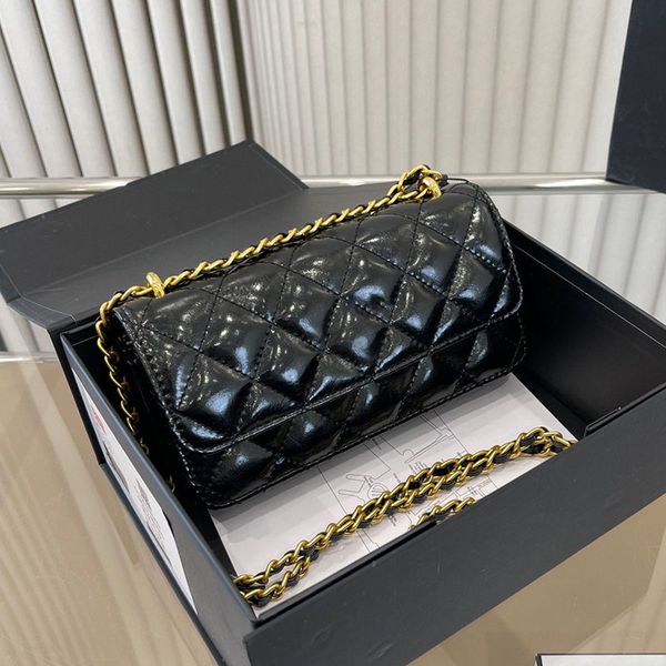 

classic flap woc women fashion shoulder bag matelasse shiny retro leather quilted versatile crossbody handbag multi pochettes card holder co