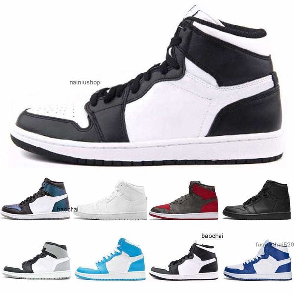 

2023 university blue 1 1s basketball shoes men women sneakers patent bred hyper royal dark mocha twist shadow black white chicago lucky gree