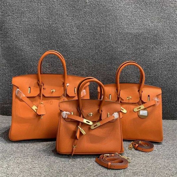 

designer birkins handbag herme bag essence genuine leather women's soft cow handheld one shoulder buckle zc