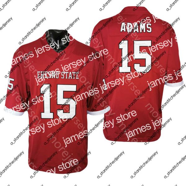 

football jerseys new ncaa college fresno state football jersey davante adams red size s-3xl all stitched embroidery, Black;red