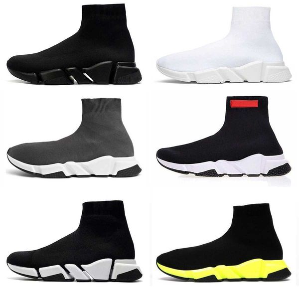 

designer speeds 2.0 1.0 shoes platform sneaker men women tripler paris socks boots black white blue light sliver ruby graffiti vintage beige