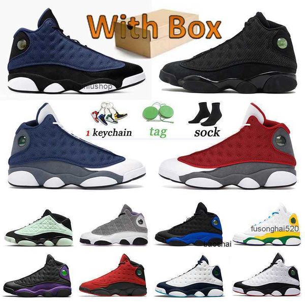 

2023 jumpman 13 13s brave blue basketball shoes mens womens trainers bred obsidian playground houndstooth flint singles day sports gold glit, Black