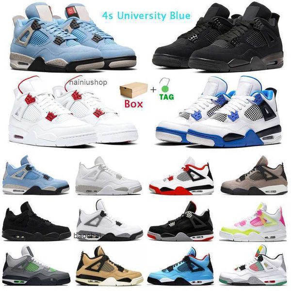 

2023 4s jumpman basketball shoes 4 university blue white oreo fire red taupe haze alternate 89 black cat mens trainers sport sneakers with b
