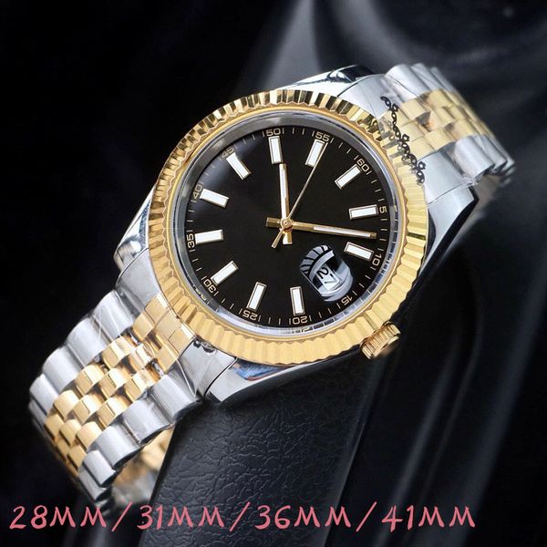

men's automatic watch 36/41mm classic 904l stainless steel case designer 28/31 womens quartz waterproof sapphire watches, Slivery;brown