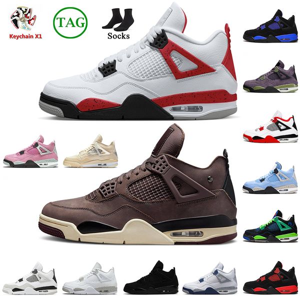

jumpman 4 basketball shoes 4s red cement a ma maniere pn dust military black cat white oreo university pink blue retro sail 4s sneakers men