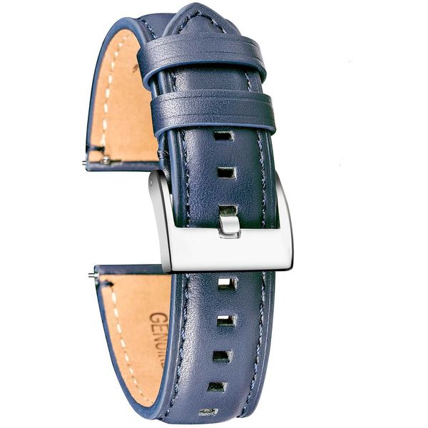 

watch bands genuine leather watch bands blue quick release calf handmade vintage grain watch strap 18mm 20mm 22mm 24mm t221213, Black;brown