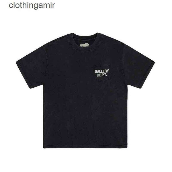 

2022 t shirts designer tshirt gallerydept vintage wash vintage trend loose print men's women's short sleeve omhc, White;black