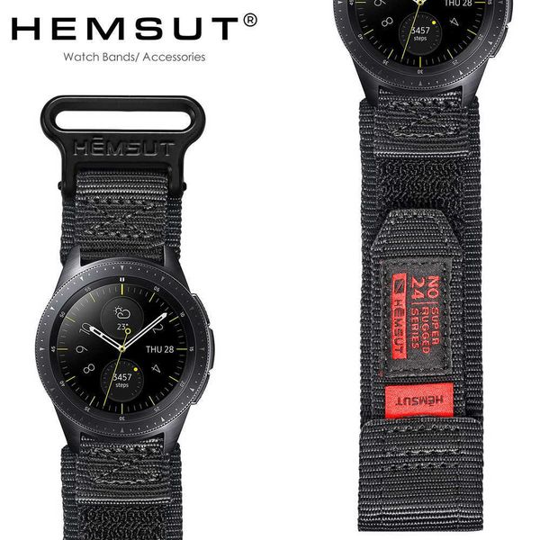 

watch bands hemsut nylon sport military watch band for samsung galaxy watch straps for men quick release quick-drying 20mm 22mm t221215, Black;brown