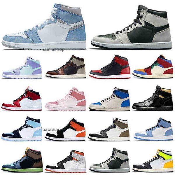 

2023 1s men basketball shoes 1 hyper royal banned bred shadow chicago women mens trainers sports sneaker jordam jorden, Black