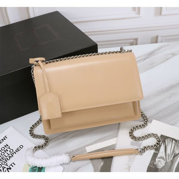 

phone crossbody handbag designer bags sunset metal chain gold silver women genuine leather bag flip cover diagonal messenger crossbody snaps