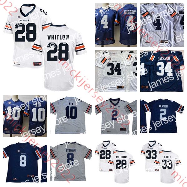 

american college football wear mens college football jersey 4 tank bigsby 2 cameron newton 8 jarrett stidham 34 bo jackson 10 bo nix 28 jata, Black