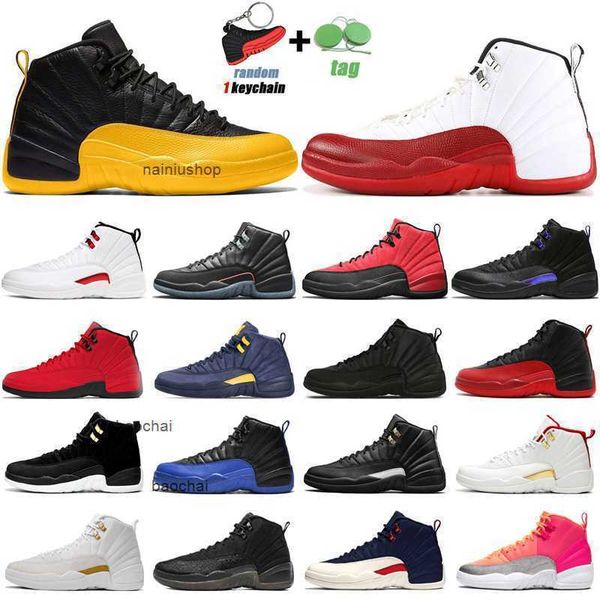 

2023 discount 12s jumpman basketball shoes 12 utility university gold twist dark concord indigo taxi reverse flu game royal mens trainers sp, Black