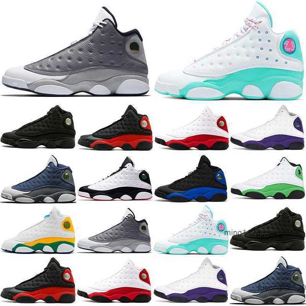 

2023 jumpman 13s basketball shoes 13 men black cat bred chicago court purple flint he got game hyper royal playground atmosphere grey jordon