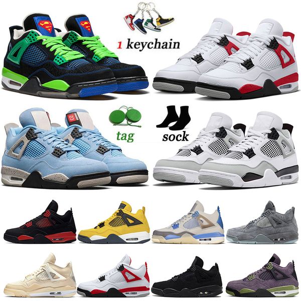 

high 4 4s basketball shoes for men women military black cat offs white sail j4 red thunder cactus jack pn dust university blue sports sneake