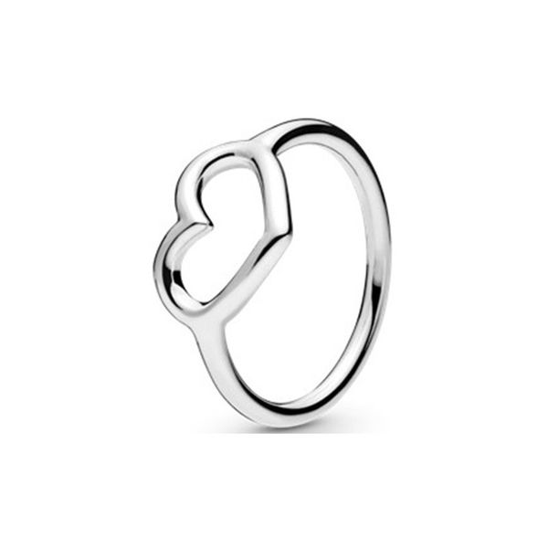 

silver diamond heart gingko wedding ring diy fit pandora rings for women designer jewelry gift, Slivery;golden