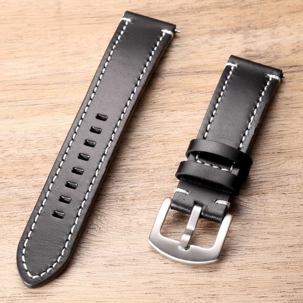 

watch bands genuine leather watch bands quick release vintage handmade leather watch strap for men 22mm20mm t221219, Black;brown