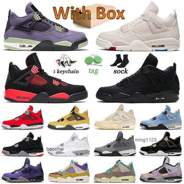 

2023 arrival 4 4s basketballs shoes mens jumpman sneakers designer womens sports canvas black cat purple suede sail white oreo zen master yv