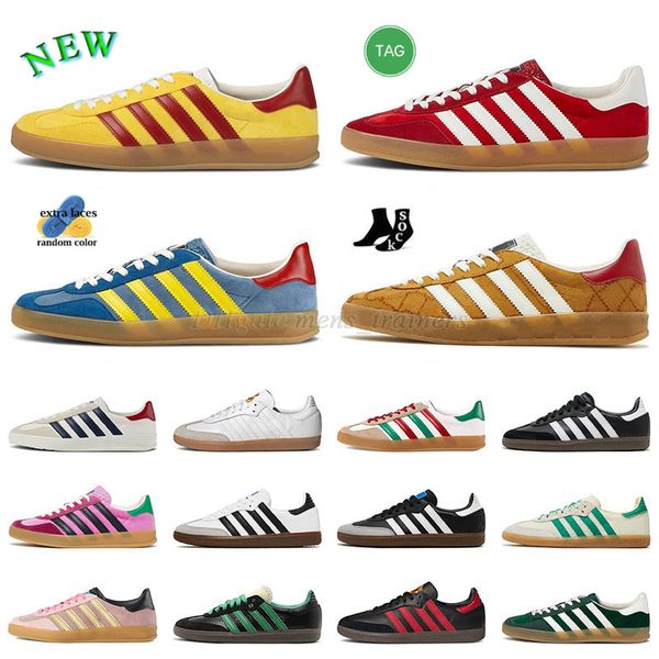 

gold gazelle mens womens casual shoes designer gazelles greed red black and cloud white beige brown velvet pink suede yellow fashin platform