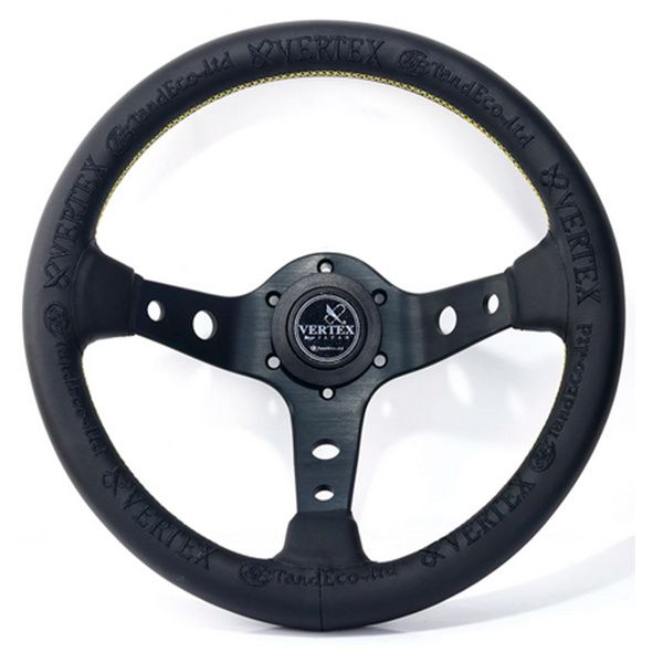 

vertex king 330mm jdm racing black genuine leather drift steering wheel