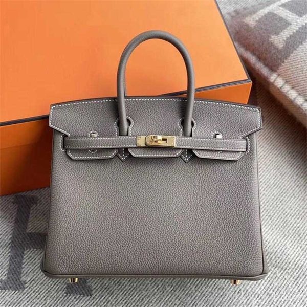 

birkins designer handbag handmade wax thread bag 30 leather lychee pattern togo calf palm portable women's zc