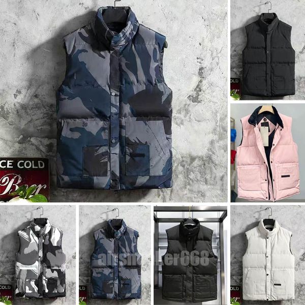 

mens vests down parkas canadian goode white logo parka jacket men coat vest winter windbreaker black thick warm hooded wolf fur hoodie colla