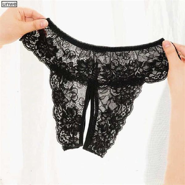 

set crotchless panties plus size m-4xl women underwear ruffles lace open crotch thong briefs, Red;black