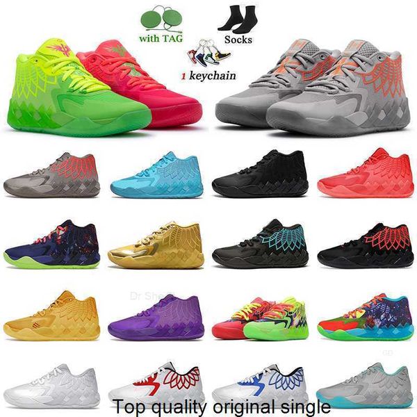 

basketball shoes designer sneakers trainer mens lamelo ball mb.01 not from here rock ridge red blast rick and morty 1of1 iridescent dreams