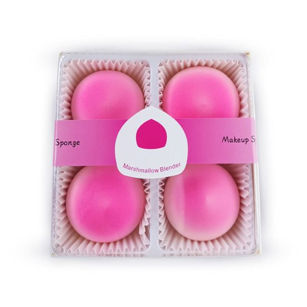 

peach cosmetic puff kawaii makeup tools super powder puff snowmist setting powder puff sponge 4pcs with box