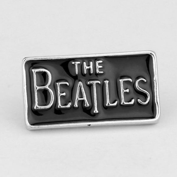 

british rock band beatles logo brooch alloy oil dripping badge pin, Blue