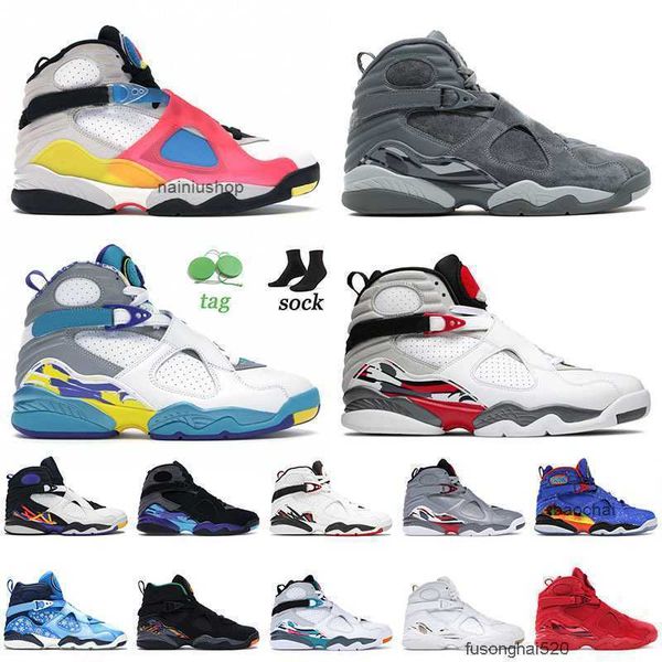 

2023 air jorden 8 8s viii mens women basketball shoes white aqua alternate bugs bunny chrome south beach jumpman ovo black trainers sneakers